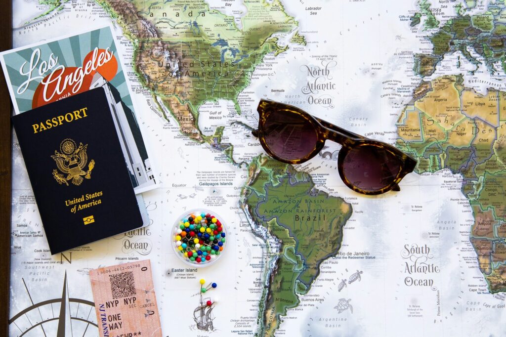 Passport and map: relocating to Italy